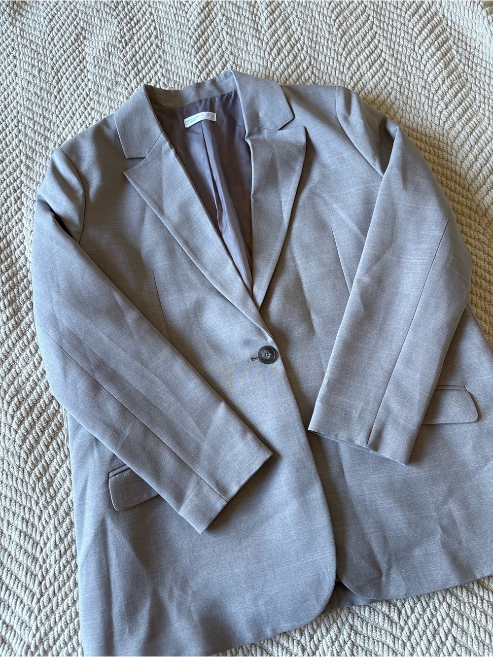 Primark Light Gray Single-Button Women's Blazer